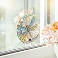 thumbnail image 2 of Dragonfly Moon Suncatcher, Hologram Acrylic Dragonfly Moon, Rainbow Prism Ornament, Nature Lover Gift, Whimsical Home Decor 4315317961 4281, 2 of 4