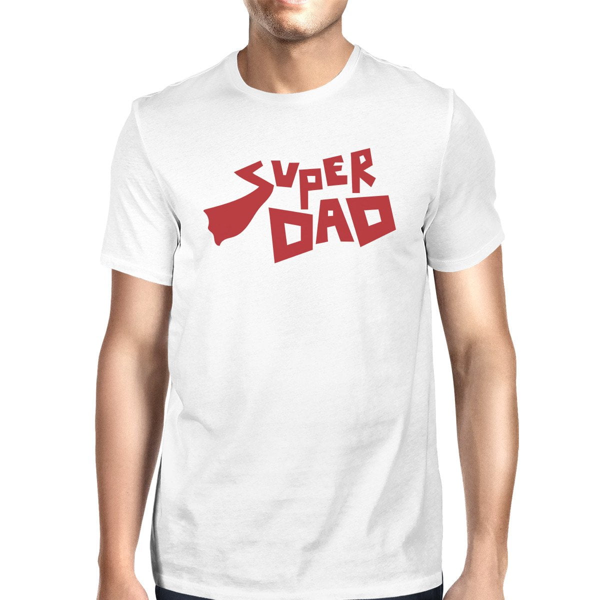 365 Printing - Super Dad Father Day Gift T-Shirt White Cotton Gifts For ...