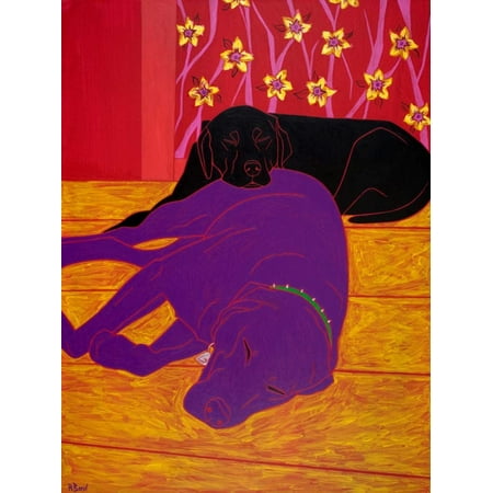 Let Sleeping Dogs Lie Poster Print by Angela Bond (9 x