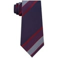 thumbnail image 1 of Kenneth Cole Reaction Cravates Ajustées à Rayures pour Hommes, Rouge Foncé, 1 of 1