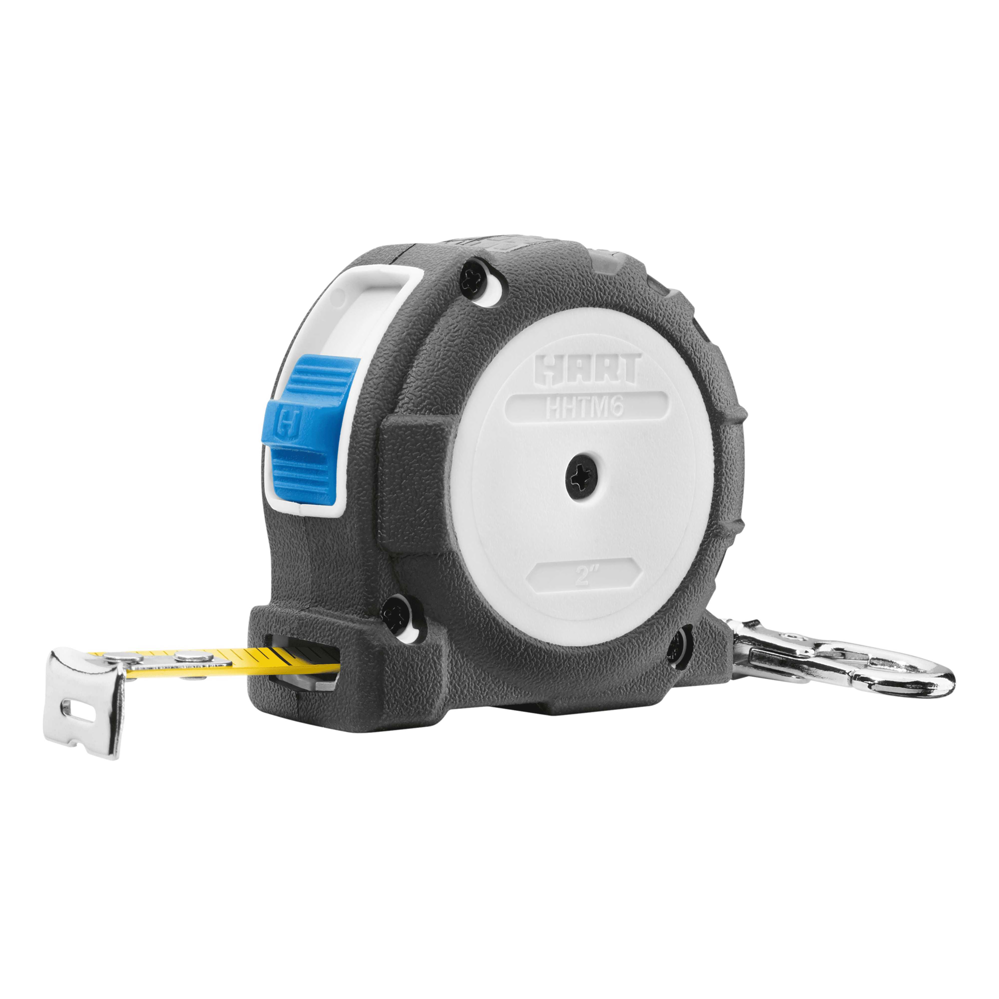 (2 pack) HART 6-Foot Compact Tape Measure Keychain, Wide-Blade, 0.17 lbs