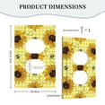 thumbnail image 5 of ZICANCN Outlet Covers Wall Plate, Abstract Sunflower Floral Checked Light Switch Cover Decorative, Duplex Toggle Combo 1-Gang, 5 of 9