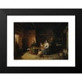 thumbnail image 2 of Robert Wilhelm Ekman 14x11 Black Modern Framed Museum Art Print Titled - Kreta Haapasalo Playing the Kantel in a Peasant Cottage (1868), 2 of 5