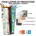 thumbnail image 7 of 30oz Pioneer Flower Tumblers Stainless Steel Tumbler with Lid and Straw,Vacuum Insulated Double Wall Travel Tumbler Cups Mug with Cleaning Brush for Coffee,Tea, 7 of 7