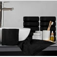 thumbnail image 6 of Superior Hub Luxury Cotton Washcloths 13x13 Inch - 650 GSM Turkish Cotton | Hotel, Spa, Bathroom Face Towel | 12 Pack, Black, 6 of 17