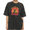 Black-5, variant on Women's World Best Cat Dad Ever Retro Sunset Two Cat Silhouette Graphic Washed T Shirt Casual Black S-2XL Plus Size