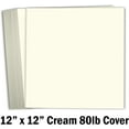 thumbnail image 4 of Hamilco Card Stock Scrapbook Paper 12x12 Cream Colored Cardstock 80lb Cover  50 Pack, 4 of 7