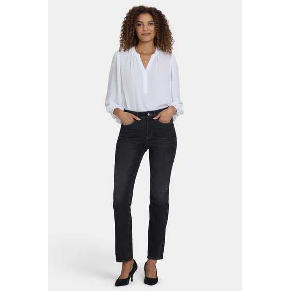 NYDJ Women's Straight Jeans With High Rise And 31" Inseam, Available in Regular, Plus Sizes