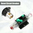 thumbnail image 3 of Unique Bargains 2 Pcs DC 12V- 48V 10Amp Car Circuit Breaker with Manual Reset Inline Fuse Holder Protector Black Green, 3 of 7