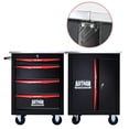 thumbnail image 4 of POVANLI 4 Drawer Portable Tool Box With Wheels,Tool Chest With Key Locking Tool Boxes/Organizers Black&Red, 4 of 9