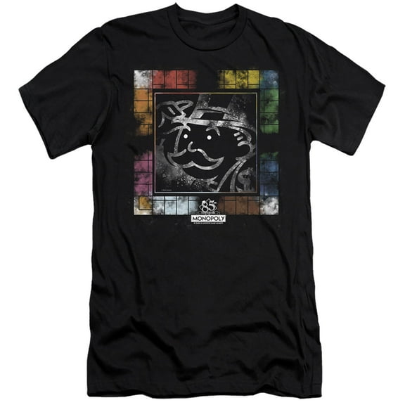 Monopoly Dusty Game Board S/S Adult 30/1 T-Shirt Black