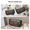 thumbnail image 5 of Gaeub Coffee-Drinking Skull Print Canvas Pen Case,Pencil Case for Men Women, Large Pen Bag,Big Capacity Canvas Pencil Pouch, 5 of 6