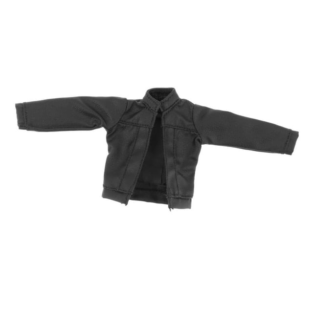 HILABEE 1/12 Scale Female Miniature Jacket Suit, Figure Leather Coat Suit, DIY Accessory