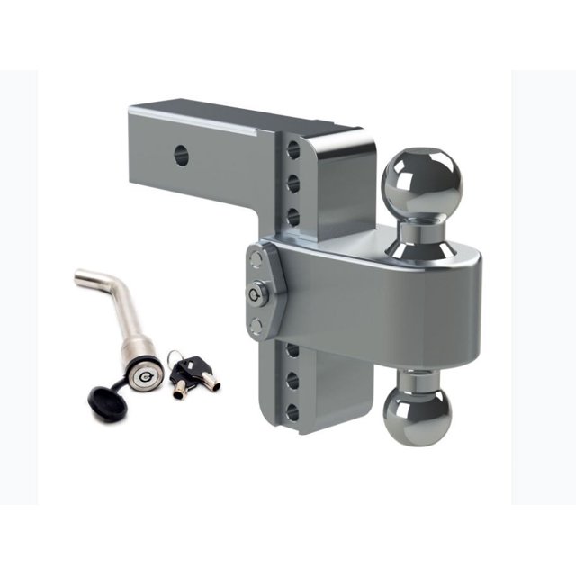 Weigh Safe Support à Billes d'Attelage de Remorque LTB6-2.5-KA à 180 Degrés; Convient au Récepteur de 2-1/2 Po; Poids Brut de Remorque 18500; Rotation; Réglable; Escamotable; Retombée de 6 Po/montée de 7 Po