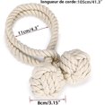 thumbnail image 2 of Curtain Tiebacks With 2 Cotton Balls, Eco-friendly Rope Knitting Cotton Yarn Curtain, Natural And Simple Style, Decoration For The Room Or Bedroom (be, 2 of 5
