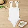 thumbnail image 3 of USSUMA Women's Swimwear Solid Color One Piece Swimsuit Swimsuits Athletic Women Swimsuits for Casual White Today Discount, 3 of 8