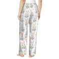 thumbnail image 3 of Uemuo Rabbit And Flower Pattern Women's Wide Leg Palazzo Lounge Pants with Pockets Light Weight Loose Comfy Casual Pajama Pants-X-Large, 3 of 9