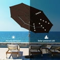thumbnail image 3 of WISHEAD 9FT 3Tiers Solar Led Patio Umbrella, Sturdy Outdoor Market Umbrella for Deck, Pool, Garden w/Tilt, Crank, 32 LED Lights, Dark Brown, 3 of 8