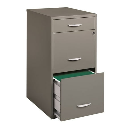 Hirsh Soho 18 Deep 3 Drawer Organizer File Platinum Gray