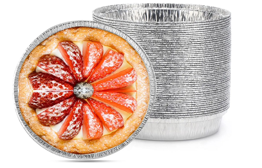 50 Pack Mini Individual Pot Pie Pans, Round Disposable Aluminum Tins