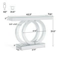 thumbnail image 4 of Tribesigns 43" Mirrored Console Table, Modern Entryway Table with Thickened Mirror Finish Tabletop, Rectangle Glass Sofa Table for Living Room, Entrance, Hallway, 4 of 9
