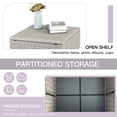 thumbnail image 6 of Homrest 6-Piece Rattan Outdoor Sectional Sofa Set with Coffee Table and Ottoman, Light Gray, 6 of 9