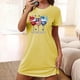 thumbnail image 1 of Camisón corto de talla grande para mujer, camisón de manga corta con estampado de pecho a la moda, camisón para mujer, 1 of 7