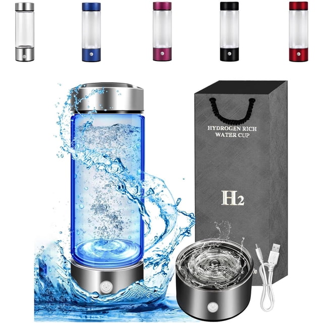 Botella de agua de hidrógeno Hahalestore Voior recargable de 420 ml