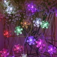 thumbnail image 2 of Guirnaldas de luces navideñas con pilas de copo de nieve 5 m 50 LED multicolor con control remoto brillar, 2 of 5