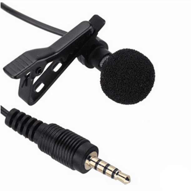 XZNGL Mini Microphone Condenser Microphone Clip on Lapel Microphone Hands  Free Wired Condenser Mini Lavalier Mic 3.5Mm