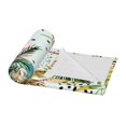 Juoritu Ultra Soft Flannel Blanket Tropical Plants Floral