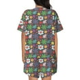 thumbnail image 6 of Rateoe Daisies Flowers Pattern Women's Short-Sleeved Pajama Set - 2 Piece Soft and Lightweight Sleepwear Set-X-Large, 6 of 7