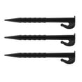thumbnail image 4 of Plastic Tent Peg, Sand Stake High Strength ABS Excellent Holding Power Serrated Design  For Landscape Black, 4 of 8