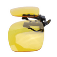 thumbnail image 4 of 4X Rectangle Clear Yellow Lens Rimless Clip on Night Vision Driving Glasses, 4 of 7