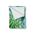 thumbnail image 2 of Psychedelic Soft Flannel Fleece Throw Blanket, Abstract Square Shaped Motif with Murky Psychedelic Expansions Pattern, Cozy Plush for Indoor and Outdoor Use, 50" x 70", Green and Teal, by Ambesonne, 2 of 6