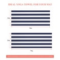thumbnail image 6 of Blue Stripes Yoga Towel for Hot Yoga Non Slip, Simple Blue White Texture Yoga Mat Towel Absorbent Yoga Sweat Towels Microfiber Hot Yoga Blanket for Bikram Pilates 26"x74", 6 of 7