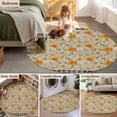thumbnail image 5 of Round Rugs 3 Ft, Spring Daisy Non Slip Area Rugs for Kitchen Bedroom Entryway, Country Vintage Yellow White Floral Leaf Plaid Washable Carpet Runner Rug Floor Mats for Bedroom Home Decor, 5 of 8