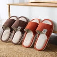 thumbnail image 5 of Women‘s Open Toe House Slippers Arch Support Lightweight Linen Slippers, 5 of 5