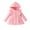 Pink, variant on Timegard Newborn Baby Girls Clothes Button down Ruffle Long Sleeve Formal Hooded Jackets Fall Winter Outwear Coat