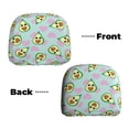 thumbnail image 3 of 2 PCS Car Headrest Cover, Cute Avocado Pink Love Blue Soft Car Seat Head Rest Cover Protector Interior Car Accessories Seat Covers for Cars Truck Auto Only Covers, 3 of 8
