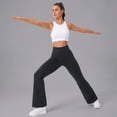 thumbnail image 3 of Rosvigor Womens Flare Yoga Pants High Waisted Bootcut Leggings No Front Seam Buttery Soft Leggings for Workout Gym Casual, 3 of 8