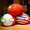 thumbnail image 5 of 10-40cm Kawaii Countryball Plush Toy Stuffed Polandball UN USA USSR FRANCE RUSSIA UK JAPAN EU CANANDA ITA RU Sofa Pillow Pendant, 5 of 5
