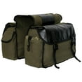 thumbnail image 1 of Canvas Bike Double Pannier Bags Water Resistant Rack Large Pockets 30-40L Capacity Trunk Saddle Bag for Traveling -, 1 of 7