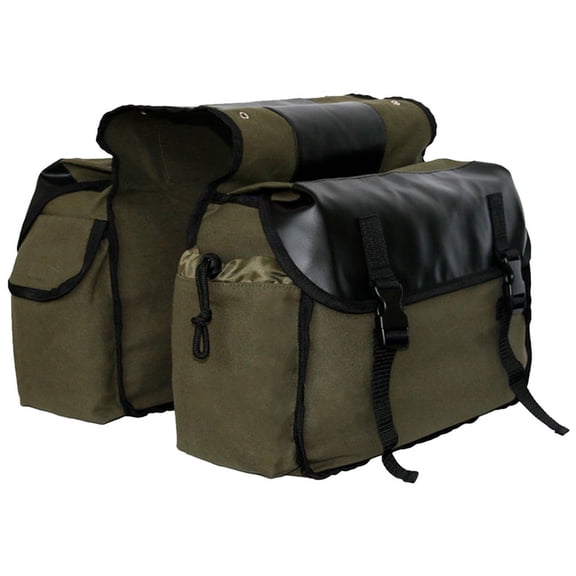 DimyFew Bike Double Pannier Bags Carrier Bag 30-40L Capacity Outdoor Rear Seat Trunk for Armygreen