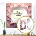 thumbnail image 3 of Designart "Fragile Pink Lotus Floral Mandala IV" Boho Mandala Pink Large Square Mirror - Square Bedroom Mirror Printed Wall Decor - Traditional Square Printed Wall Mirror Art, 3 of 5