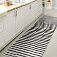thumbnail image 4 of JONATHAN Y SANTA MONICA 2 x 10 Runner Rug, Sukie Offset Stripe - Ivory/Black, SMB133E-210, 4 of 9