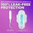 thumbnail image 2 of Tampax Radiant Tampons with LeakGuard Braid, Super Plus Absorbency, 28 Count (2 Pack), 2 of 5