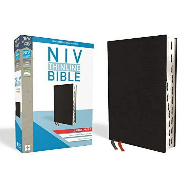Zondervan NIV Thinline Bible, Large Print, Black, Indexed