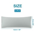 thumbnail image 6 of PiccoCasa 2Pcs Body Pillowcases Microfiber Pillow Covers, King Light Grey, 6 of 8