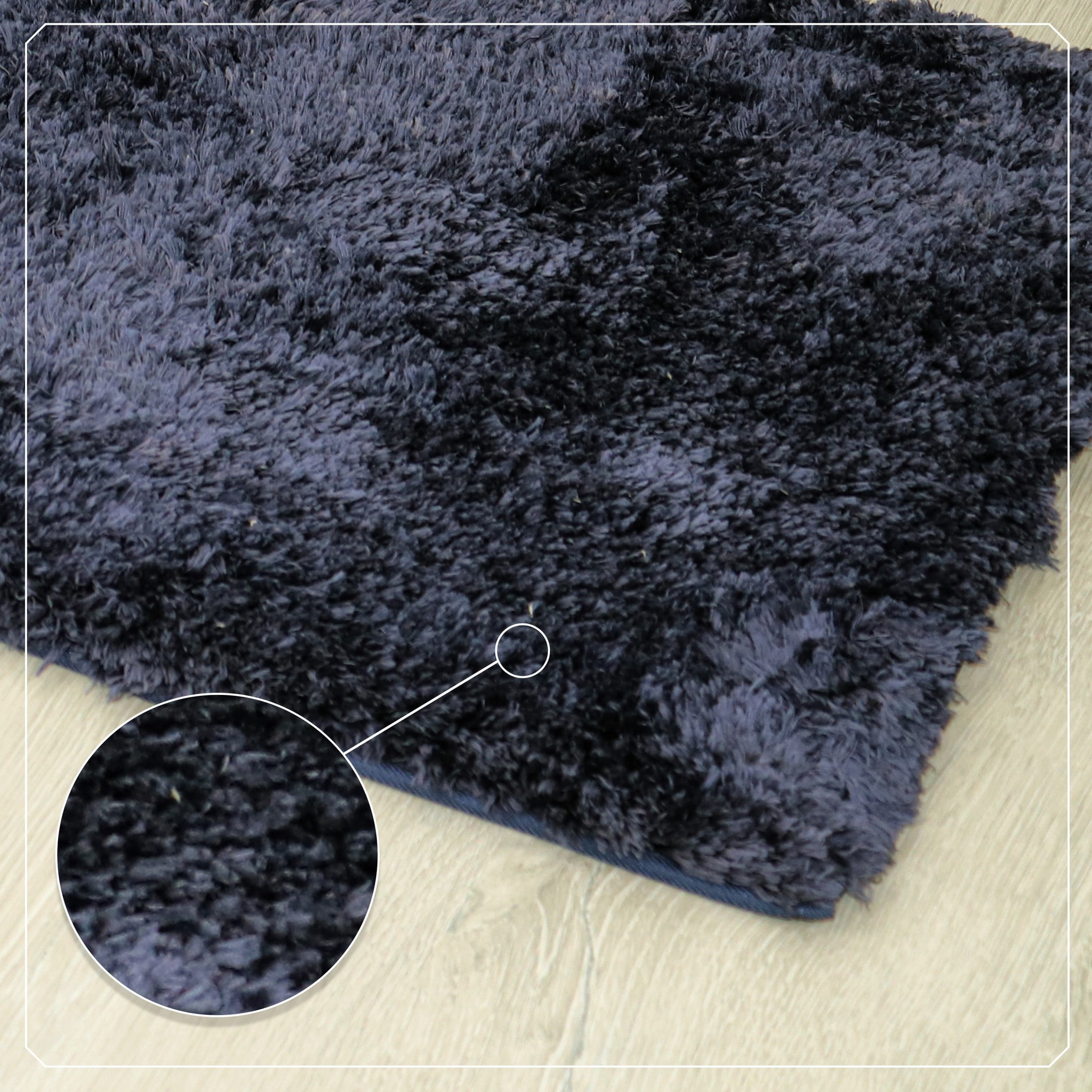 Elegance Bathroom Rugs Sets 2 Piece- Plush Bath Mat Set Quick-Dry Soft Microfiber Bathroom Mat with Rubber Backing, Absorbent Bathroom Rug Set, Washable Bath Rugs - Bath Mats 17x24 + 20x32 Navy